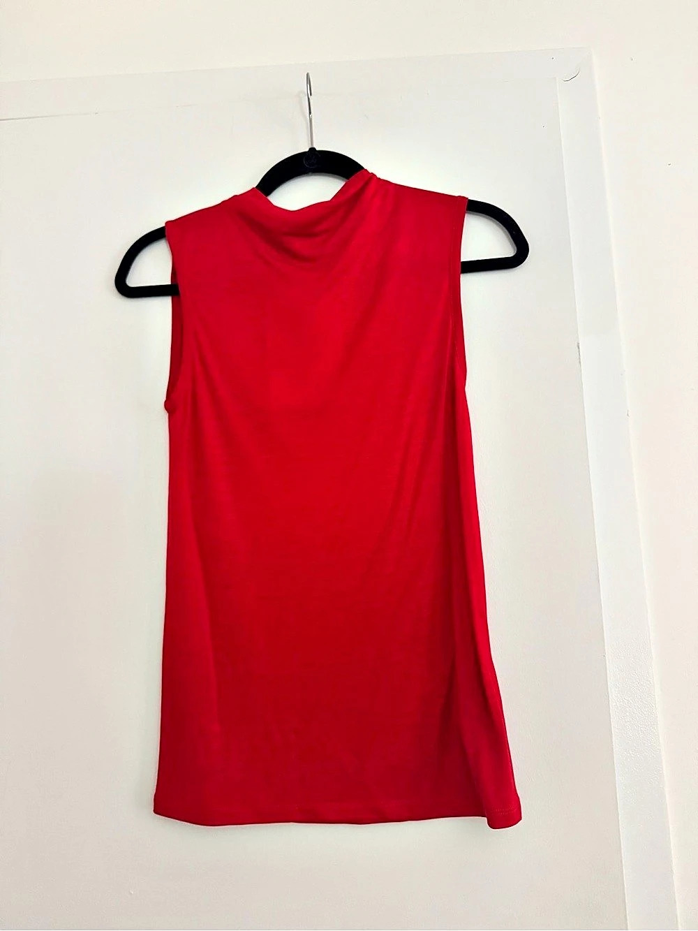 COS High-Neck Sleeveless Tank Top Red